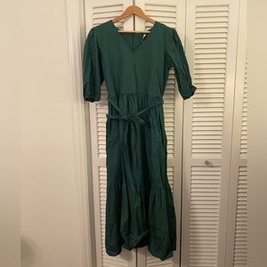 Maude Vivante Hunter Green Melina MIDI Dress